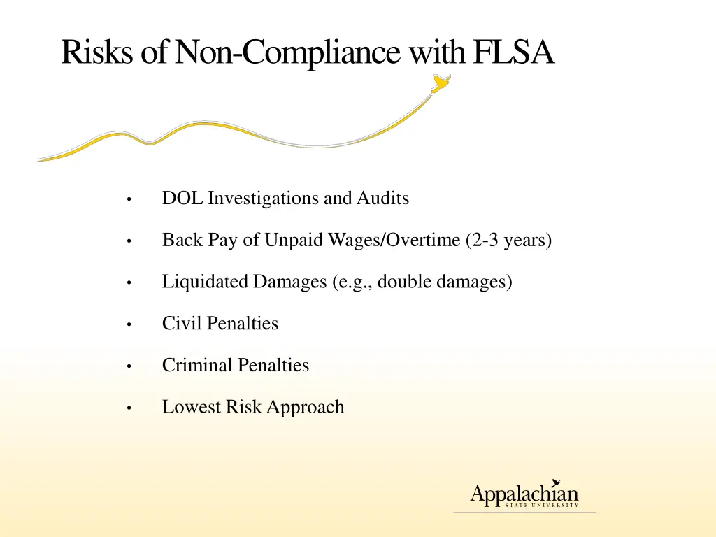 risks of non compliance with flsa