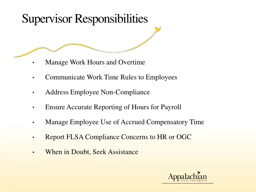 supervisor responsibilities