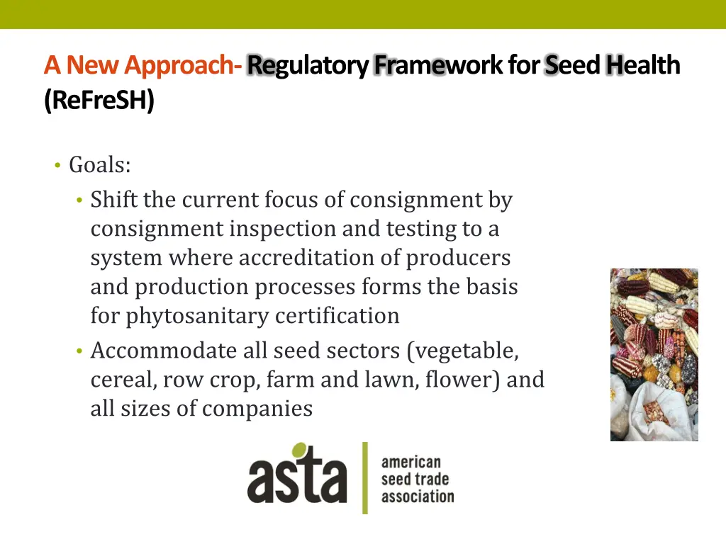 a new approach regulatory framework for seed 1