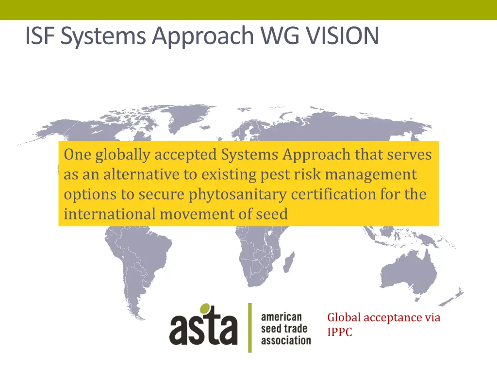 isf systems approach wg vision