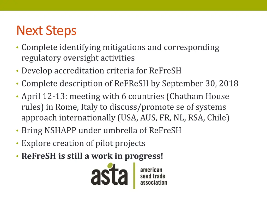 next steps complete identifying mitigations