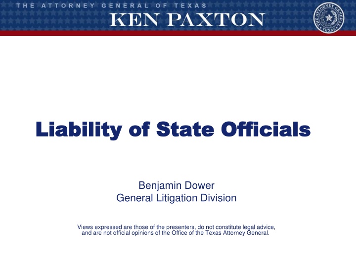 liability of state officials liability of state