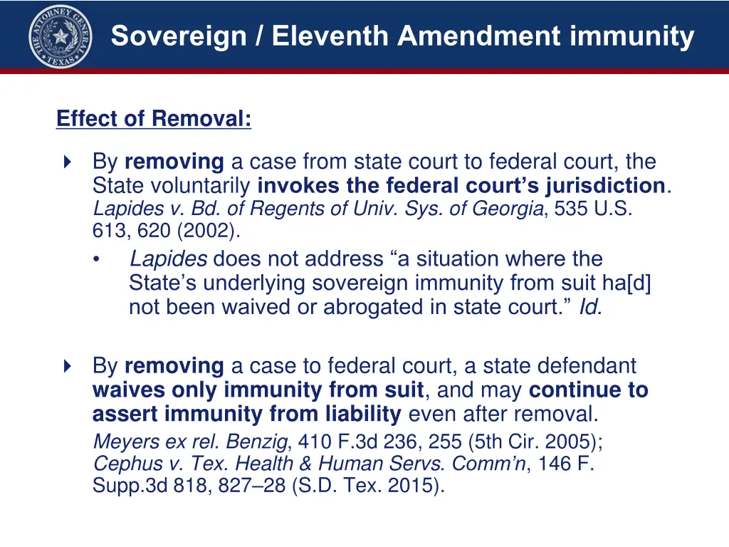 sovereign eleventh amendment immunity 10