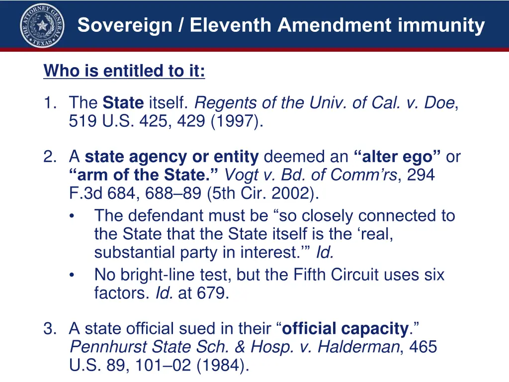 sovereign eleventh amendment immunity 2