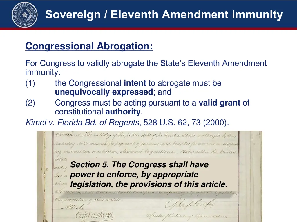 sovereign eleventh amendment immunity 5