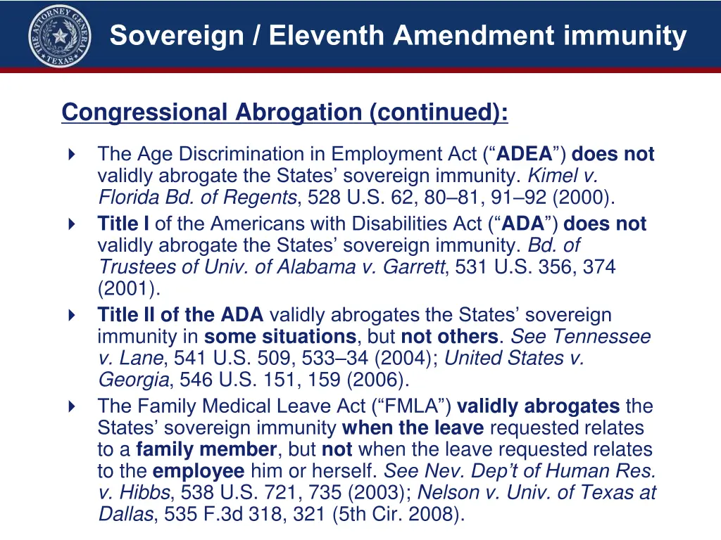 sovereign eleventh amendment immunity 7