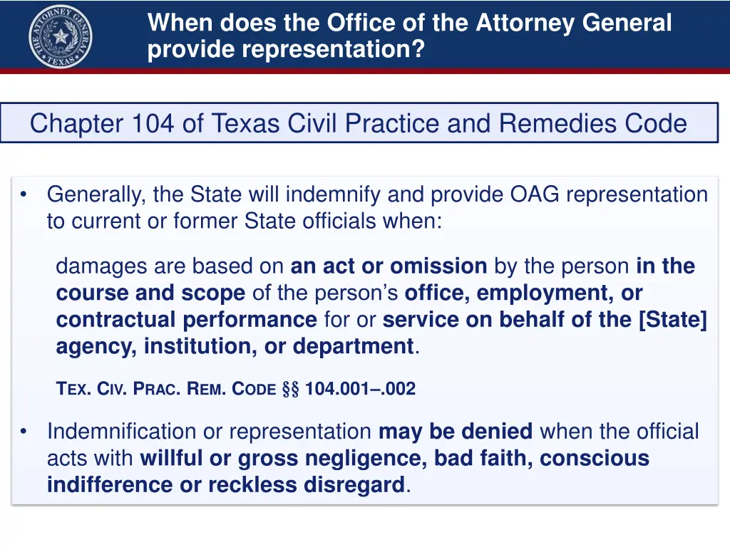 when does the office of the attorney general