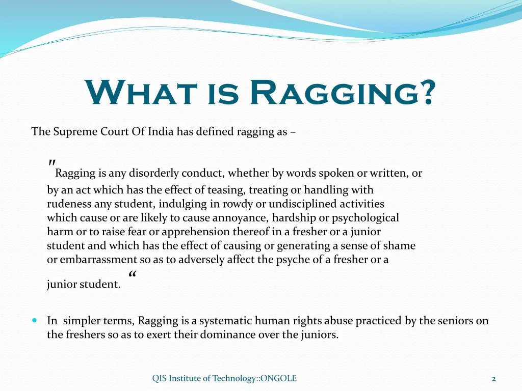 what is ragging