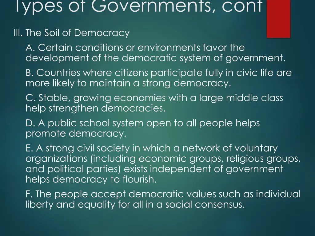 types of governments cont 1