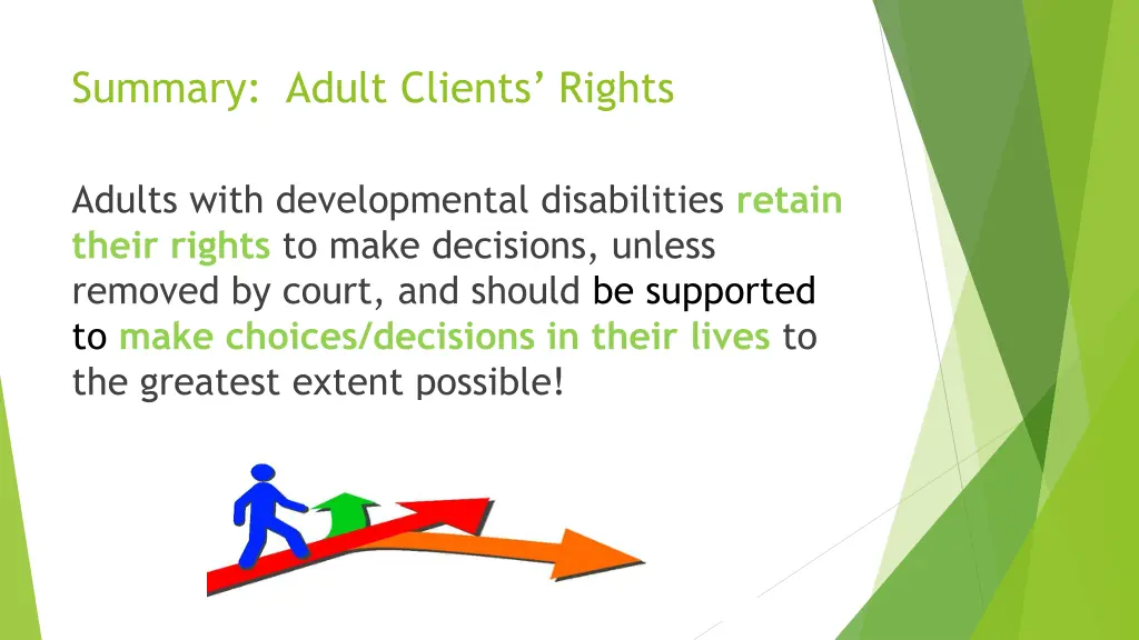 summary adult clients rights