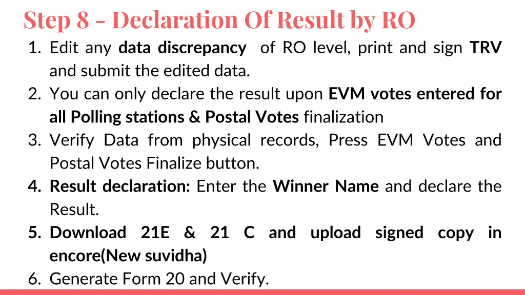 step 8 declaration of result by ro 1 edit