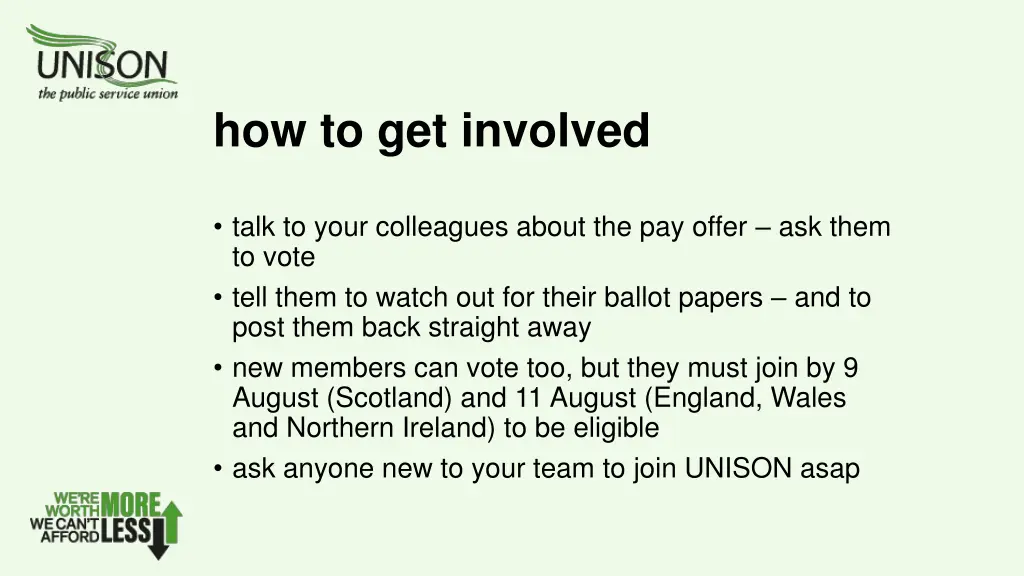 how to get involved