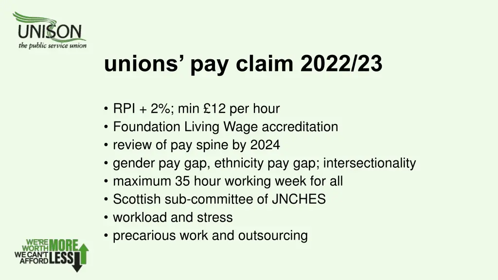 unions pay claim 2022 23