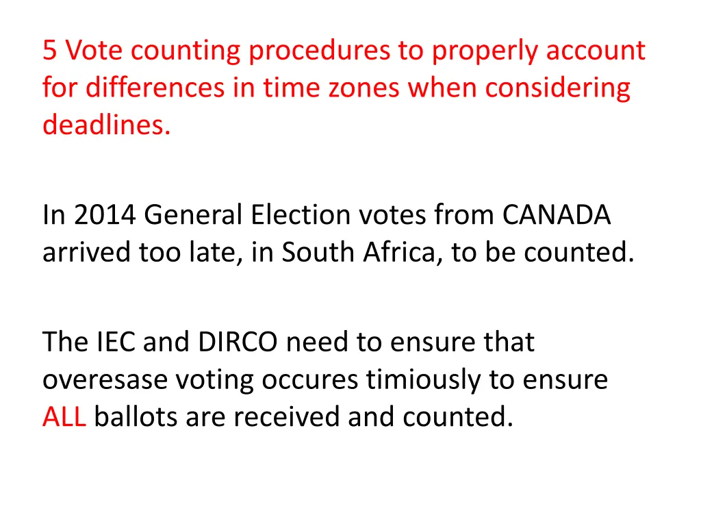 5 vote counting procedures to properly account