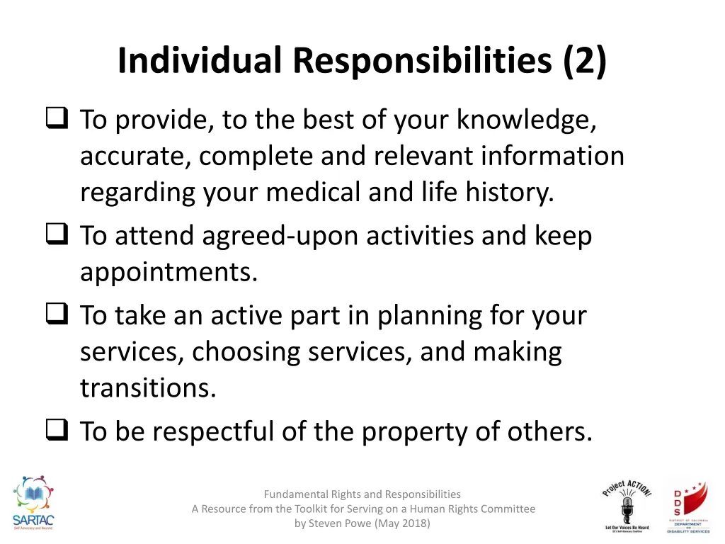 individual responsibilities 2