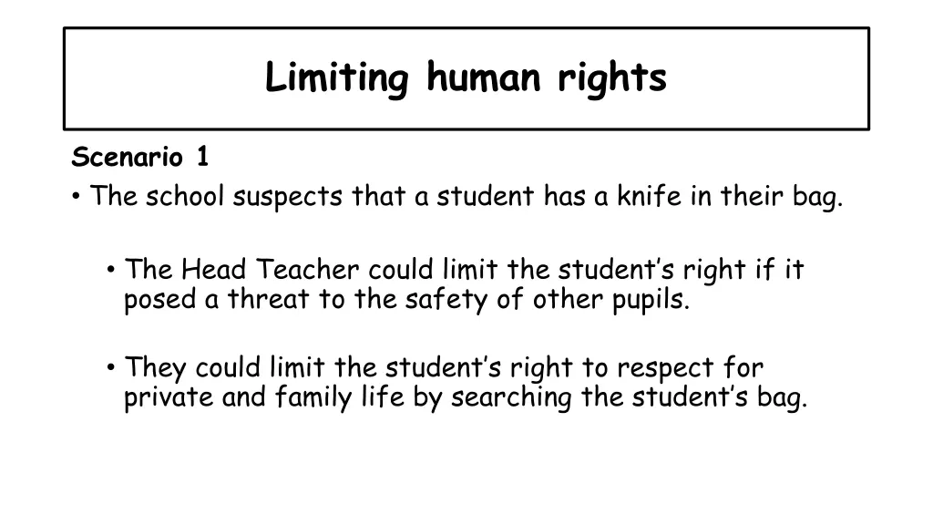 limiting human rights 2