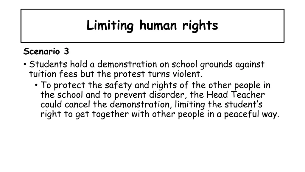 limiting human rights 4