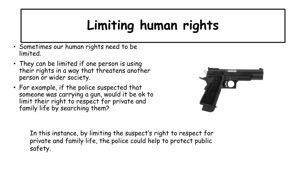 limiting human rights