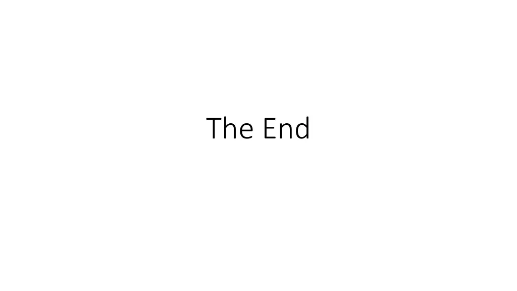 the end