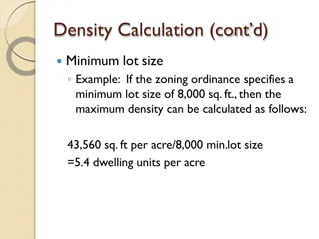 density calculation cont d 1