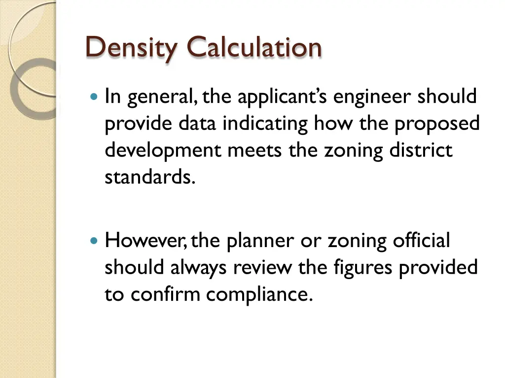 density calculation