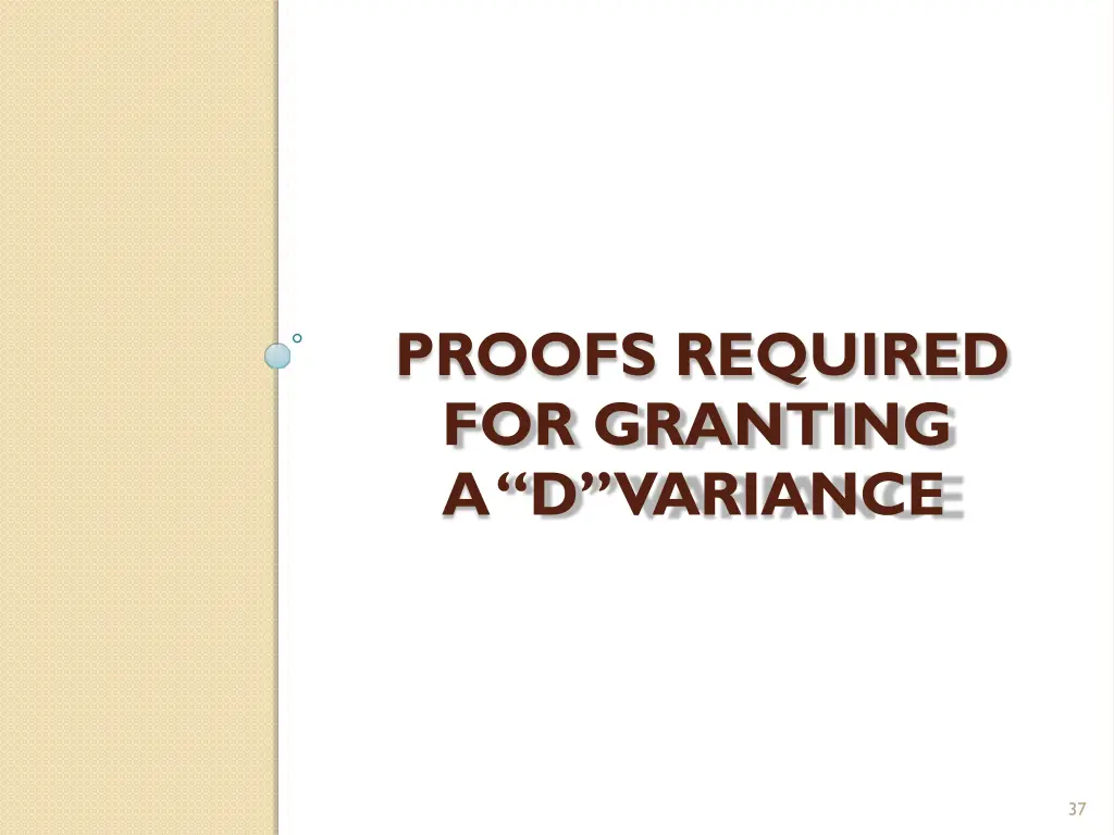 proofs required for granting a d variance