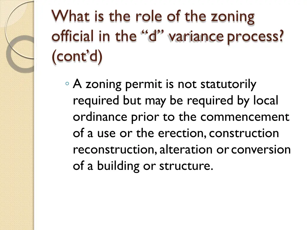 what is the role of the zoning official 1