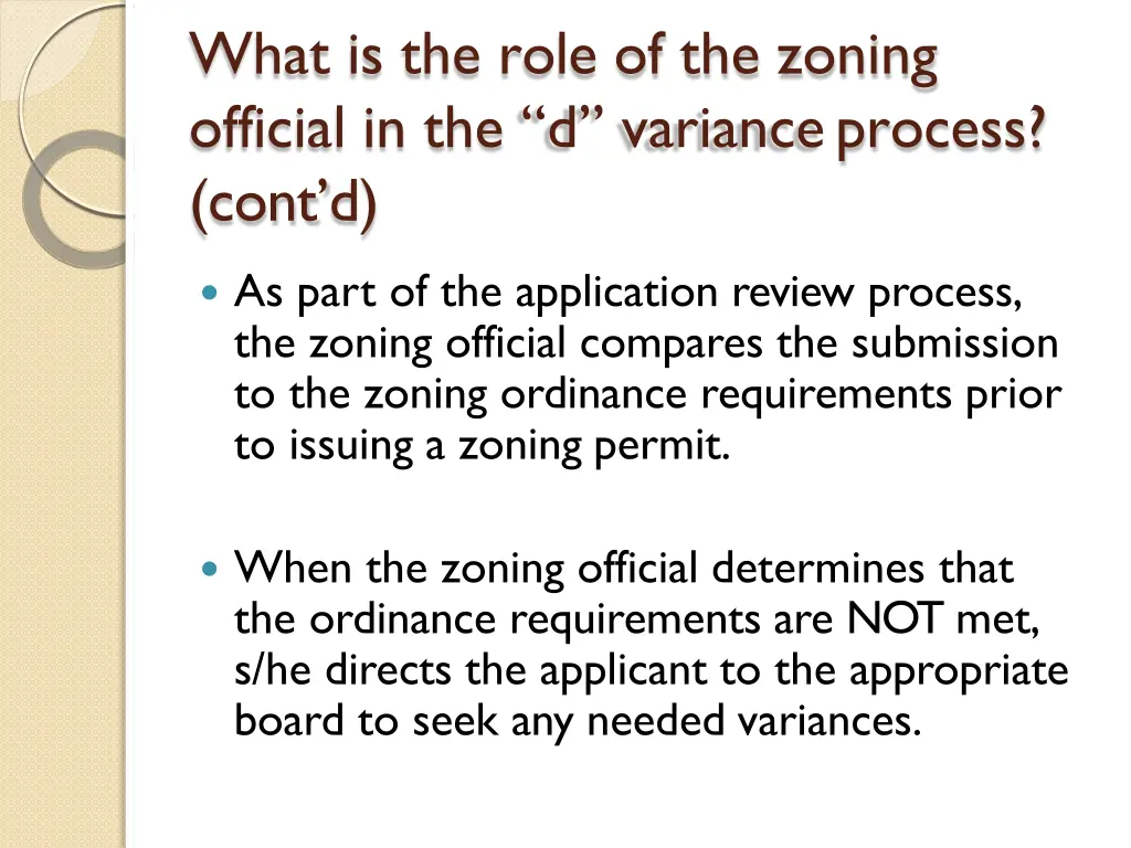 what is the role of the zoning official 2