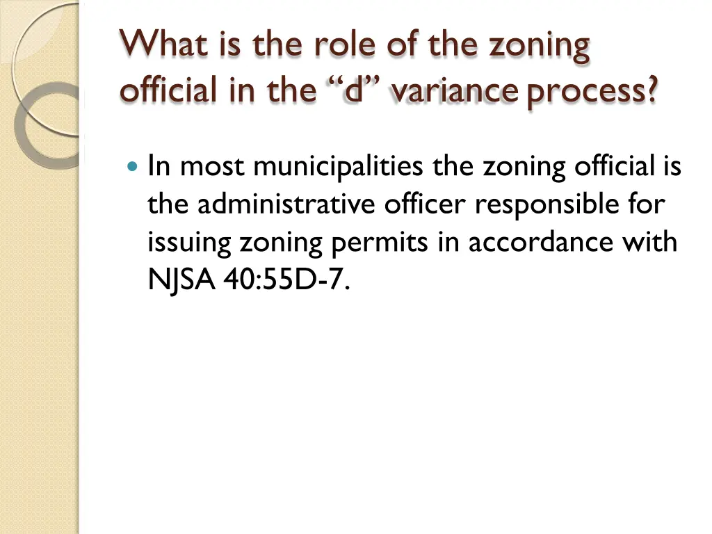 what is the role of the zoning official