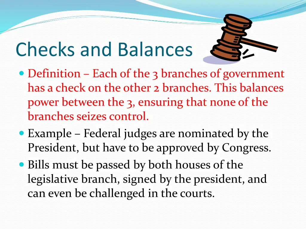 checks and balances