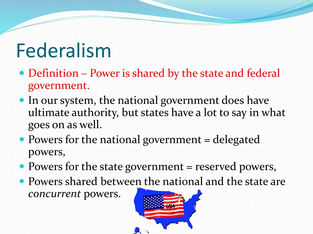 federalism definition power is shared