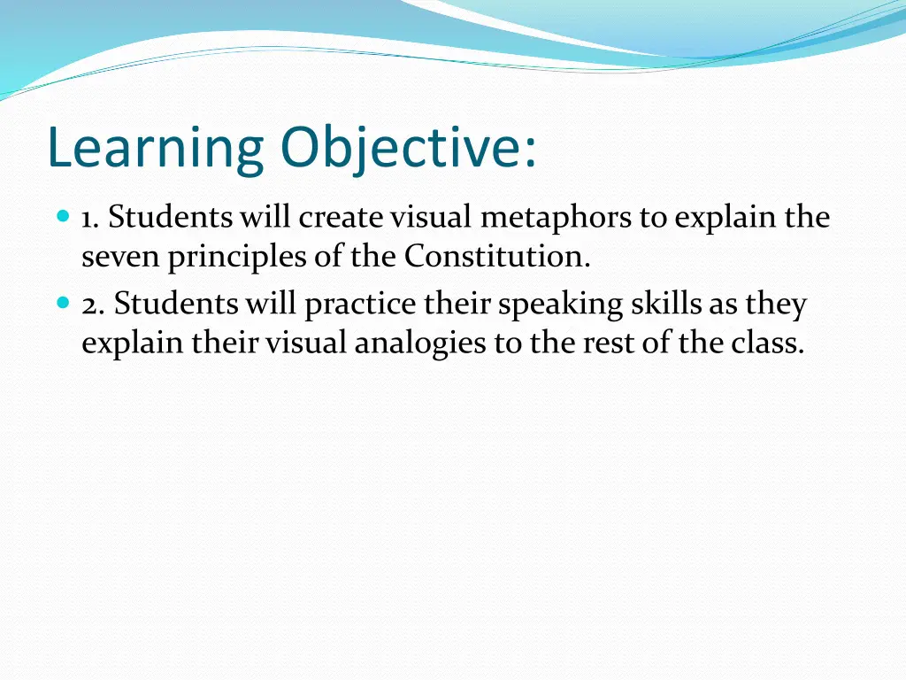 learning objective