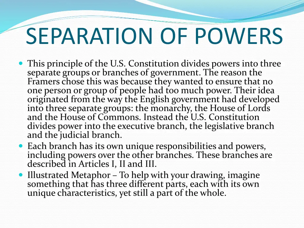 separation of powers 1