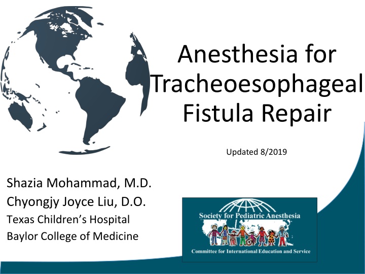 anesthesia for tracheoesophageal fistula repair