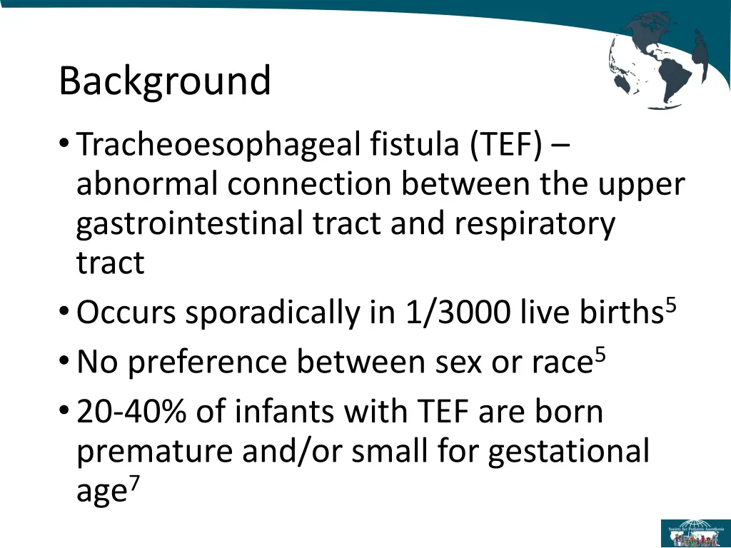 background tracheoesophageal fistula tef abnormal