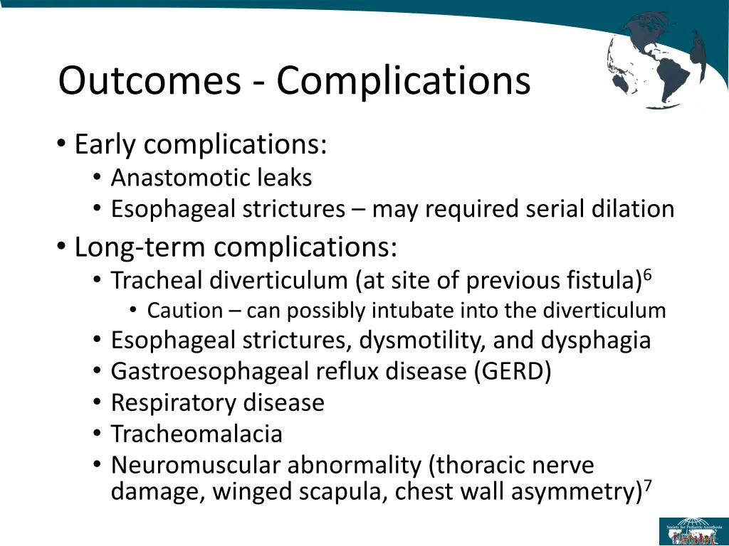 outcomes complications