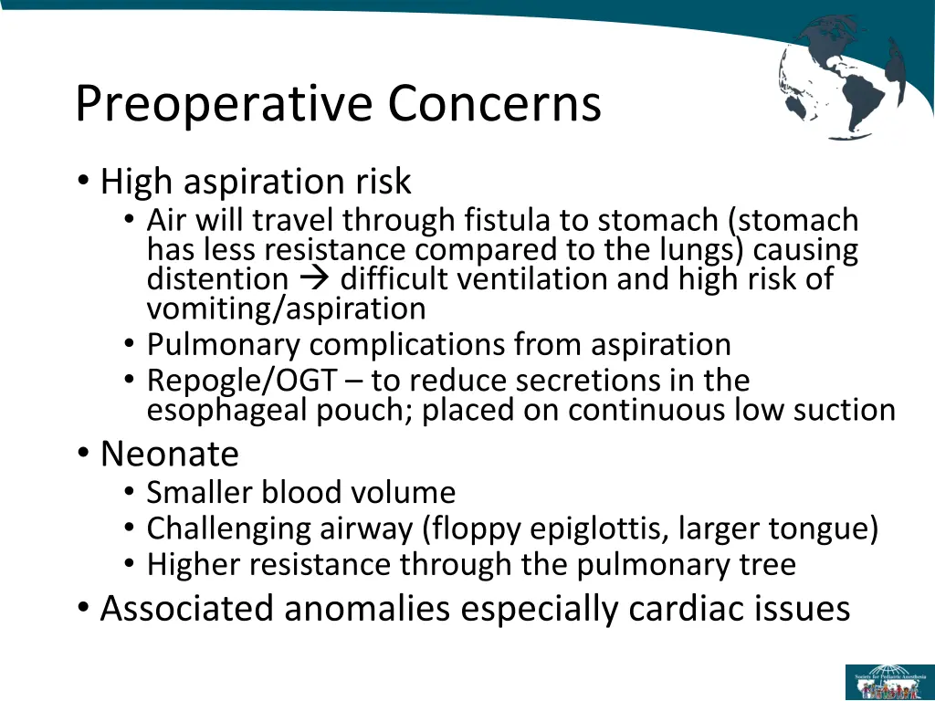 preoperative concerns