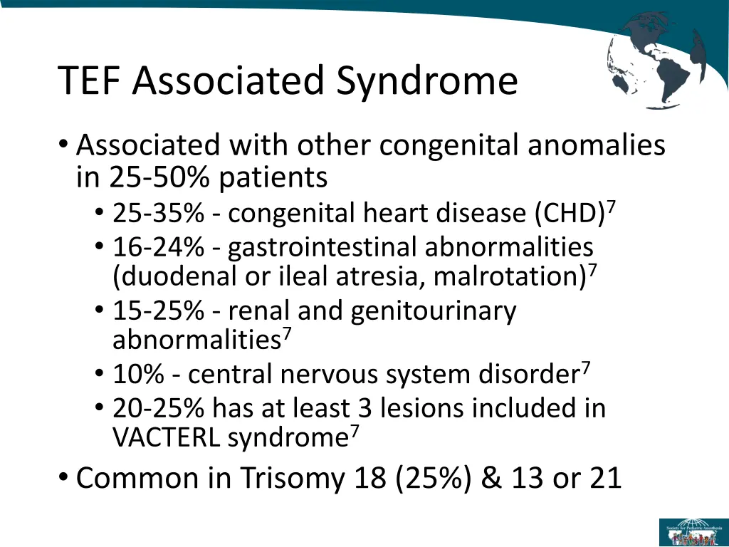 tef associated syndrome