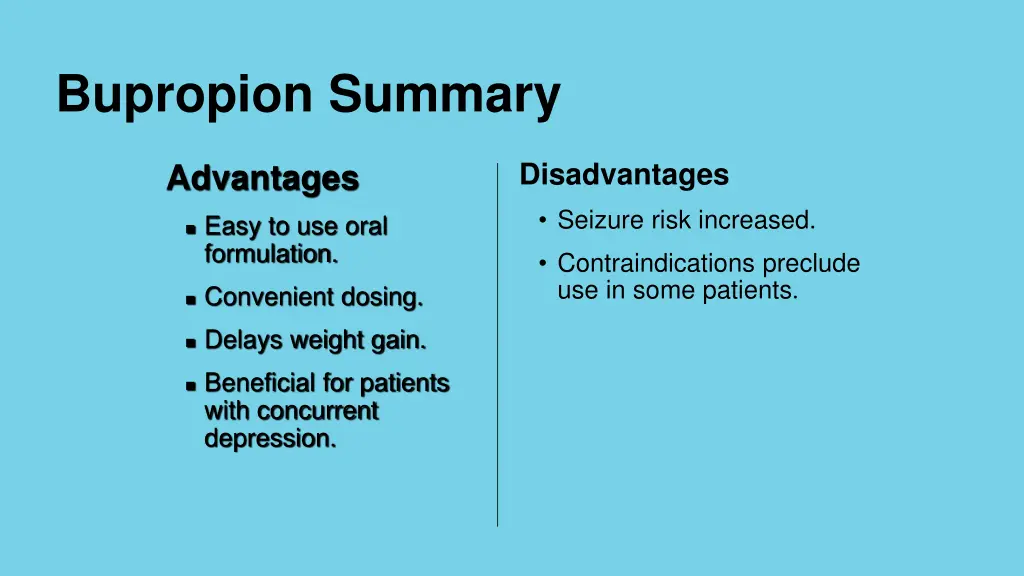 bupropion summary