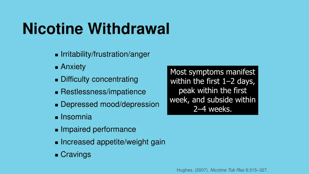 nicotine withdrawal