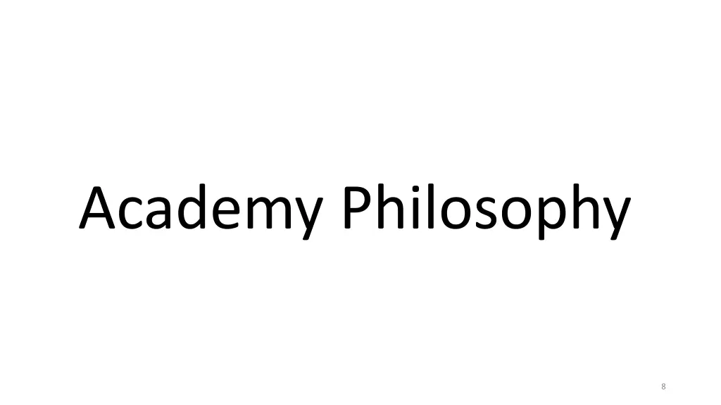 academy philosophy