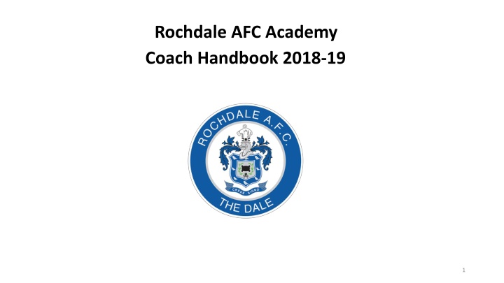 rochdale afc academy coach handbook 2018 19