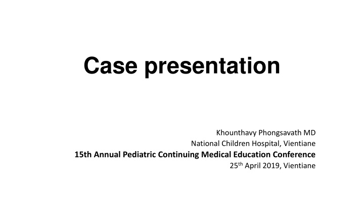 case presentation