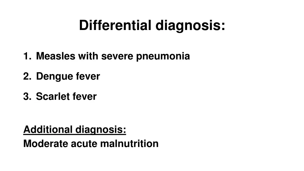 differential diagnosis