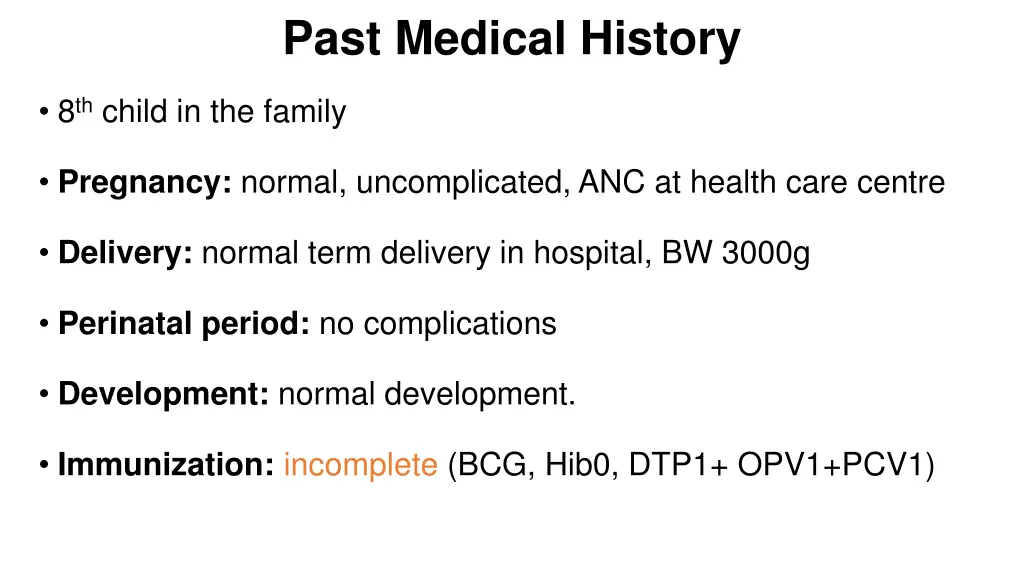 past medical history