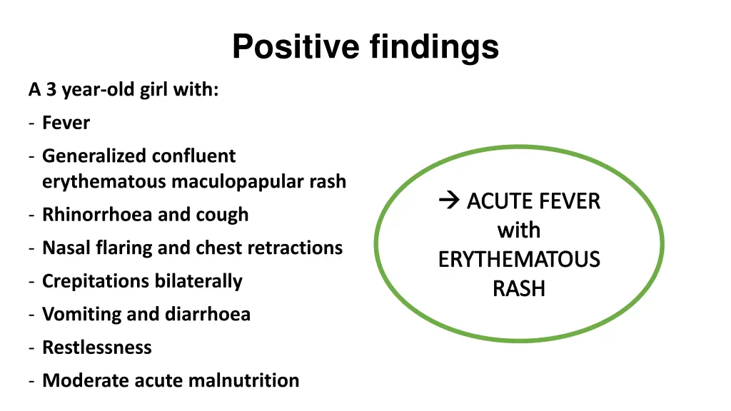 positive findings