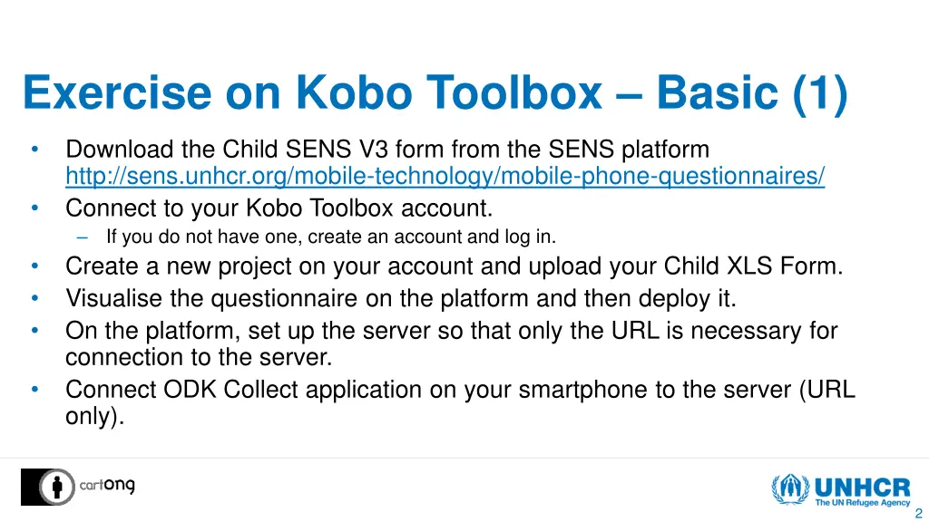 exercise on kobo toolbox basic 1