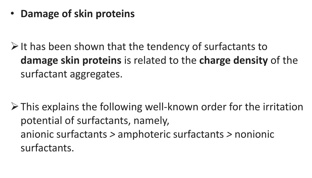 damage of skin proteins