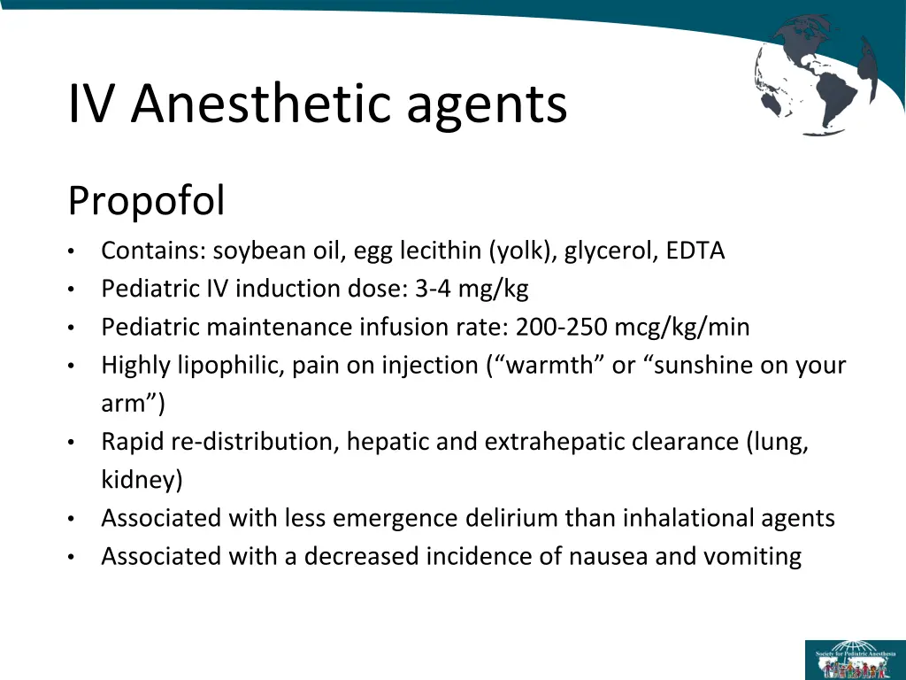 iv anesthetic agents