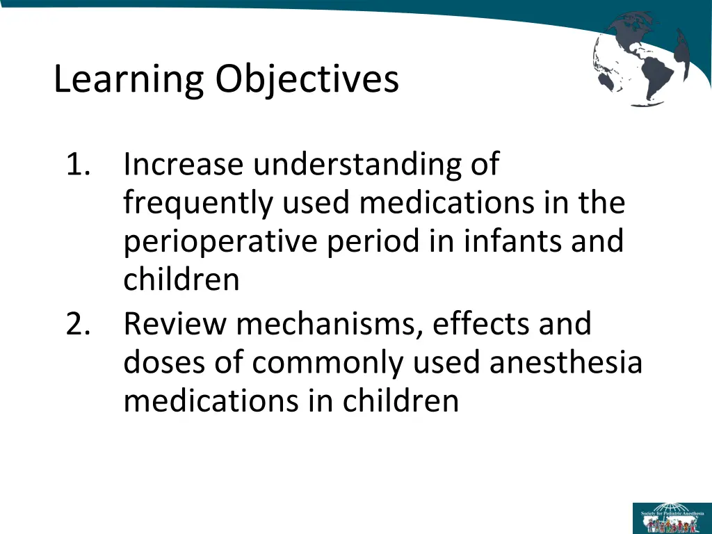 learning objectives